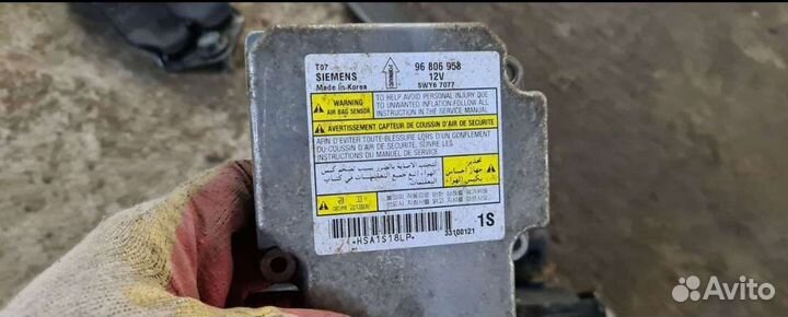 Блок SRS airbag chevrolet aveo t250 t255