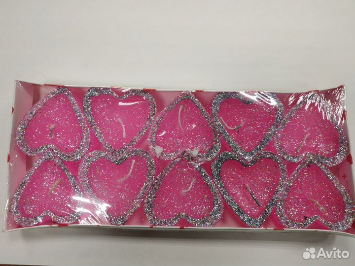 Свеча - сердце 10шт