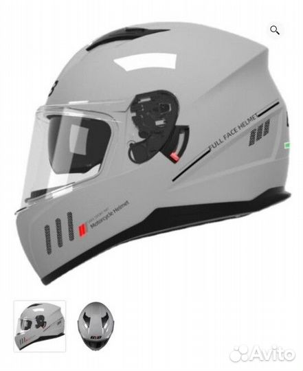 Мотошлем с очками мотоцикл скутер