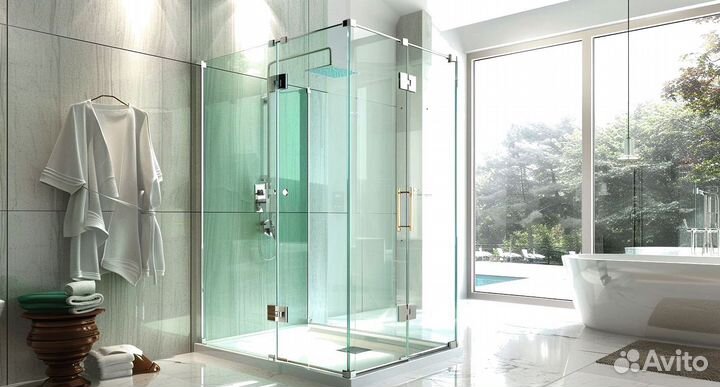 Стеклянные душевые ограждения