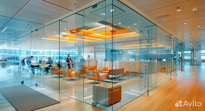 Стеклянные офисные перегородки