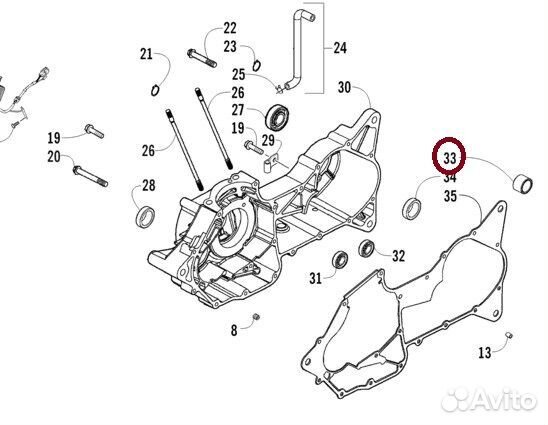 3304-898 Подшипник Arctic Cat