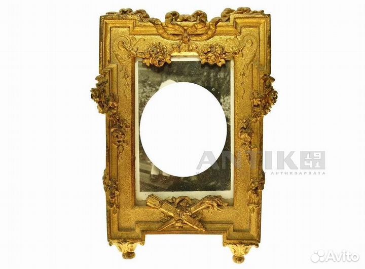 Антикварная латунная рамка под фотокарточку