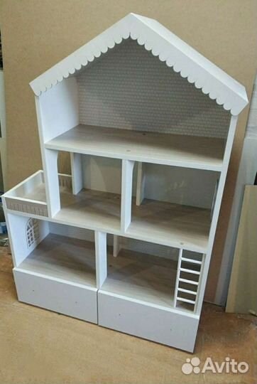 Кукольный домик Стеллаж с ящиками