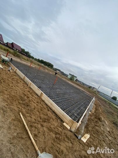 Монолитная плита. Фундамент. Плитный фундамент