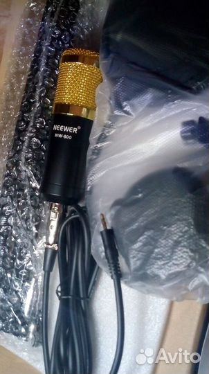 Микрофон бм800 + провод xlr/jack +usb карта