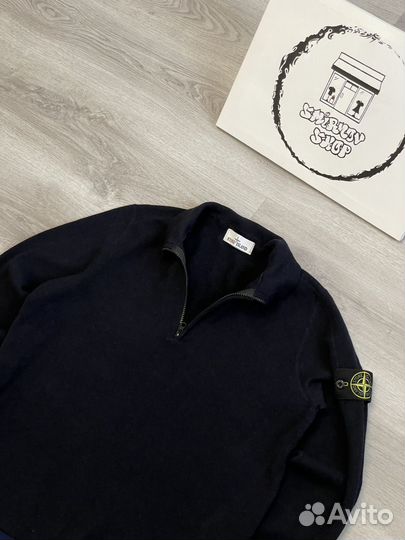 Stone Island 1/4 Zip свитер шерстяной