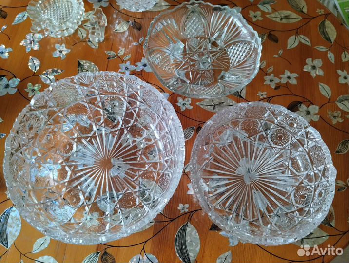 Хрусталь, фужеры, салатники