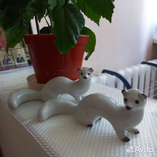 Фарфоровая статуэтка горностай СССР
