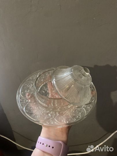 Масленка винтаж хрусталь
