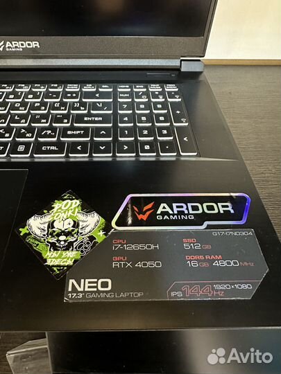 Игровой ноутбук ardor NEO G17 - i7ND304