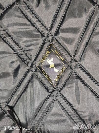 Норковая серо голубая шапка ушанка