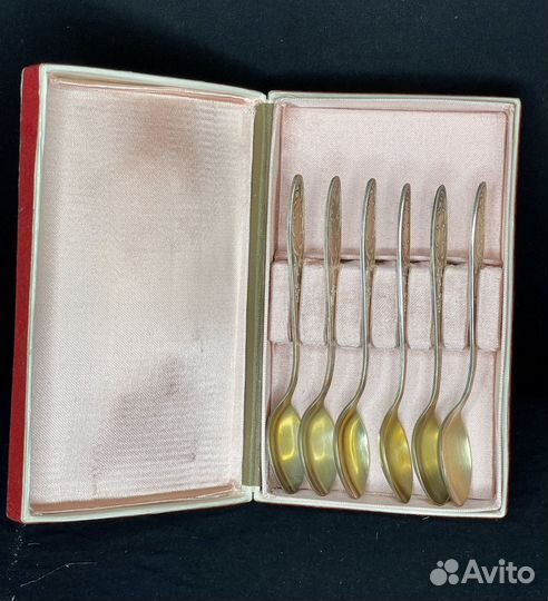 Набор чайных ложек мельхиор, СССР раритет