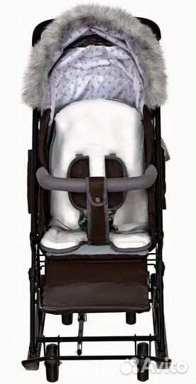 Санки-коляска Nika коричневый