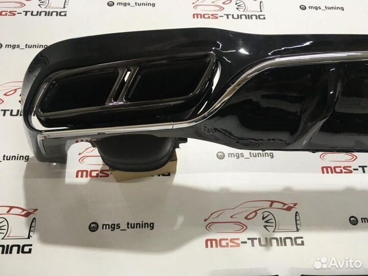 Диффузор с black насадками Mercedes w213 E63s AMG