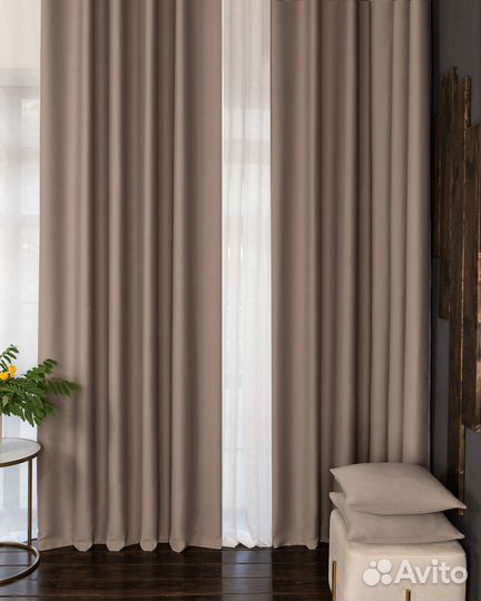 Блэкаут шторы Марсель Крем