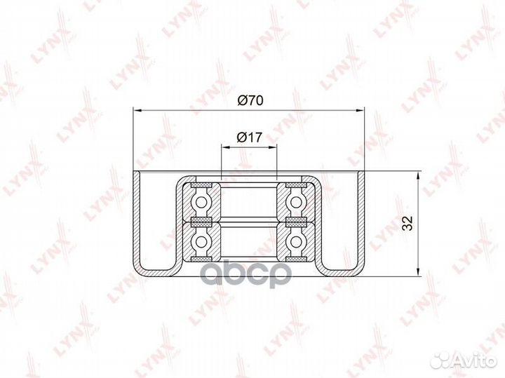 Ролик натяжной приводного ремня PB5029 lynxauto