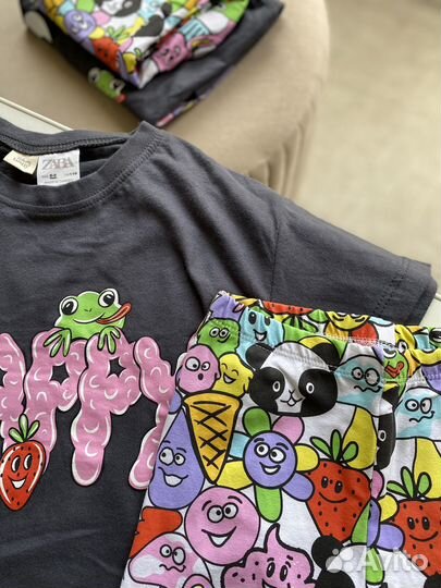 Летний костюм на девочку 116 128 Футболка шорты