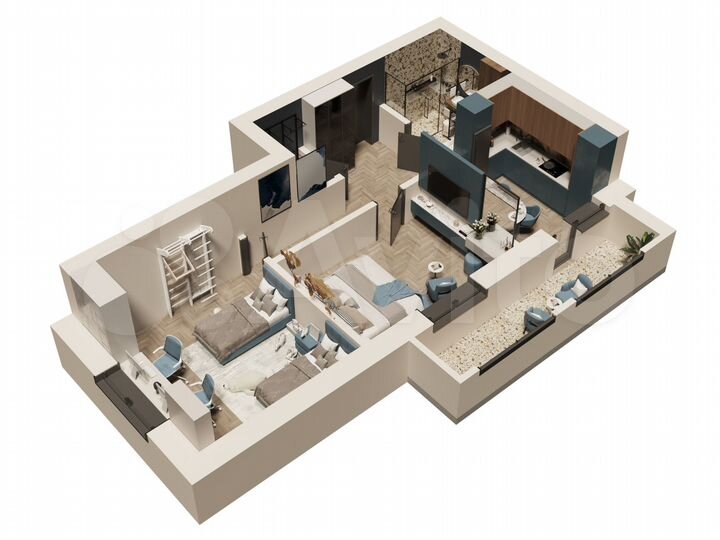 2-к. квартира, 55,2 м², 1/9 эт.