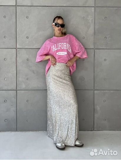 Юбка в пайетках