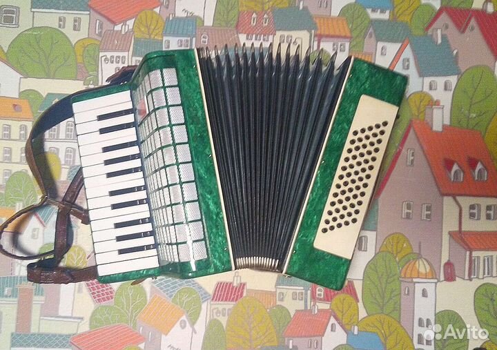 Аккордеон юность 1/2 2/4 голубые меха