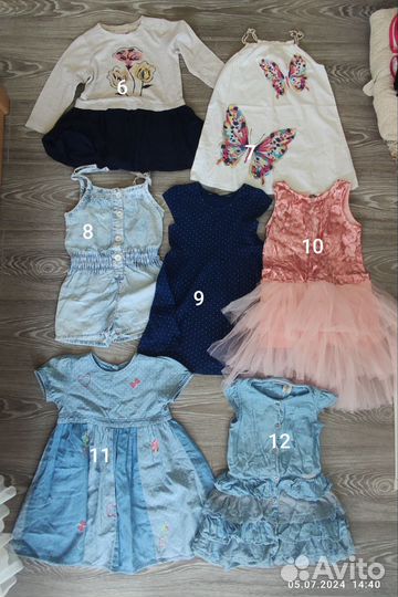 Платья для девочки Next Mothercare 1-8 лет