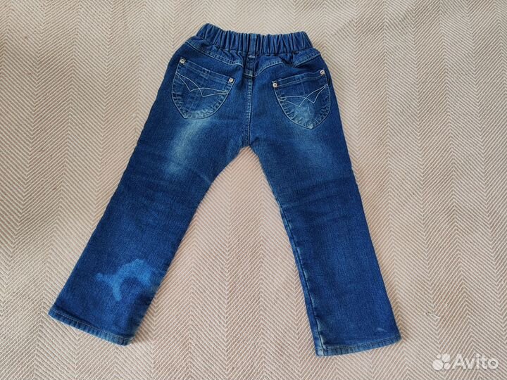 Джинсы детские утепленные 98
