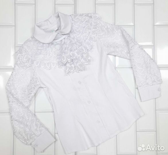 Школьные блузки на девочку размер 134