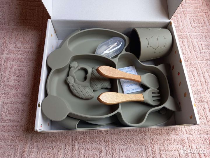 Набор детской силиконовой посуды