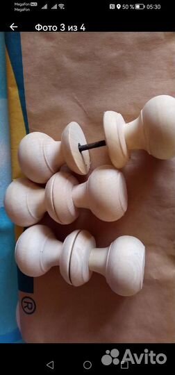 Дверные ручки новые из липы