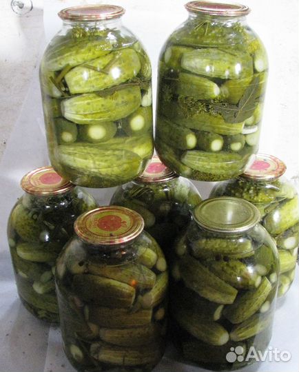 Огурцы, помидоры маринованные домашние, 3 л