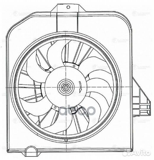 Электровентилятор кондиционера lfac0348 luzar