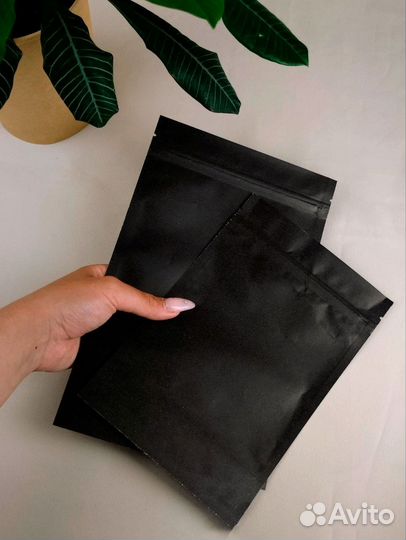 Пакет дой пак бумажный крафт трехслойный черный