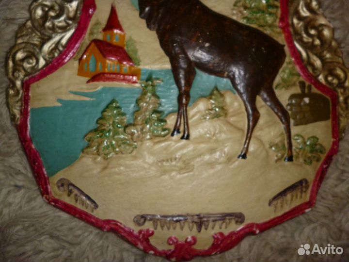 Олень на гипсе, ручная работа