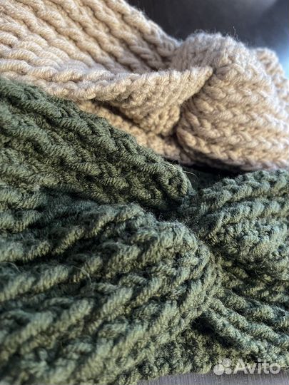 Повязка на голову вязаная