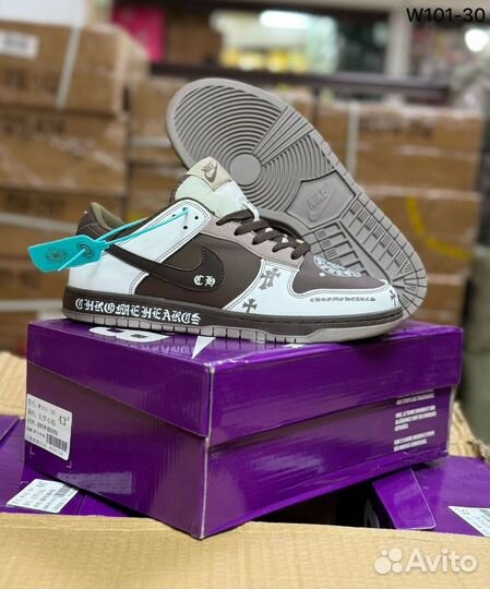 Кроссовки мужские nike sb dunk & chrome hearts