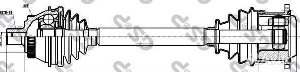 Привод в сборе audi A4 I 2.8 96-01 лев. +ABS 20