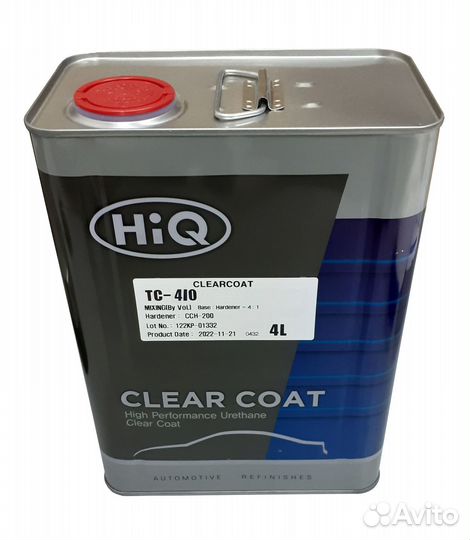 Быстросохнущий Лак HiQ TC-410 4л. + 1л. Комплект