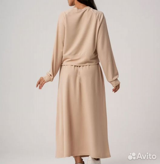 Костюм двойка трикотажный с юбкой