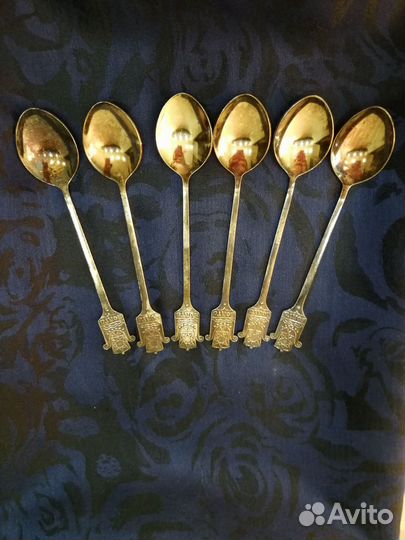 Набор мельхиоровых чайных ложек СССР