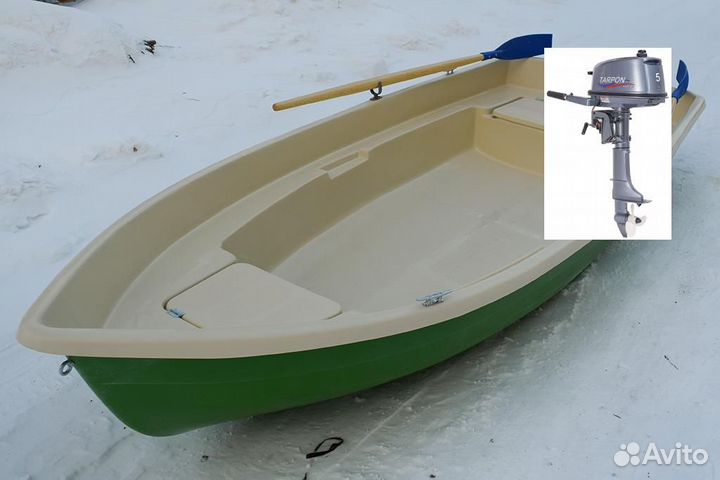 Моторно-вёсельная лодка Тортилла-4 с Рундуками Tar