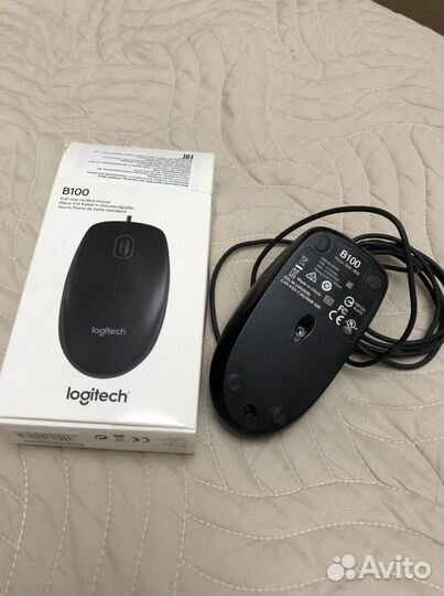 Мышь проводная Logitech B100