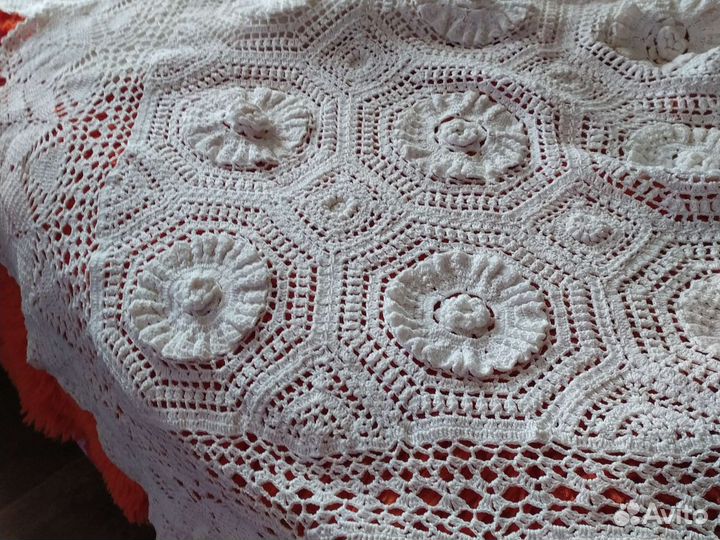 Плед покрывало 240#200 хлопок. Винтаж