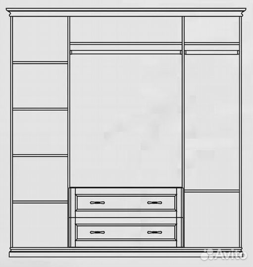 Шкаф комбинированный 