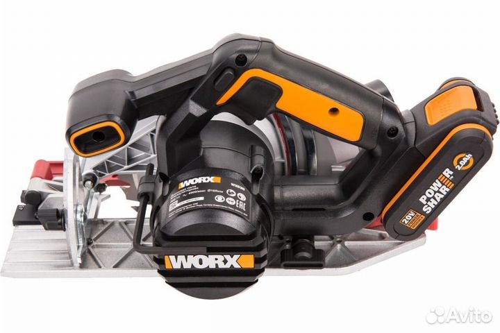 Дисковая пила worx WX530 20V 165мм аккумуляторная