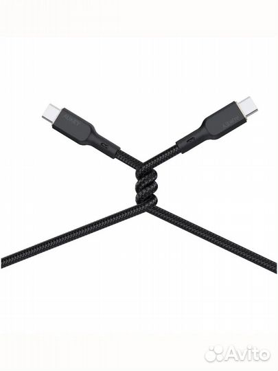 Кабель Aukey KCC101 1m black USB-C - USB-C Nylon