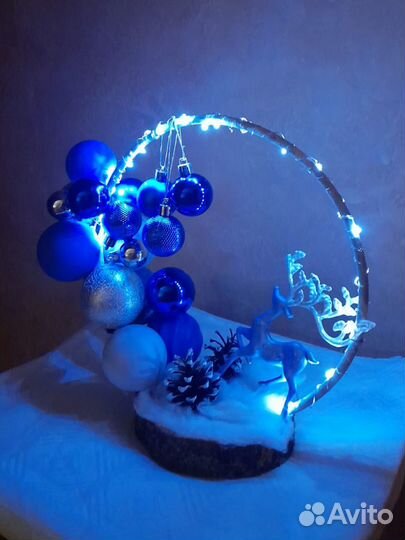 Новогодняя композиция с подсветкой