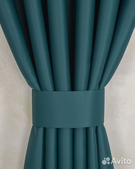 Комплект портьер блэкаут Марсель Морской шторы