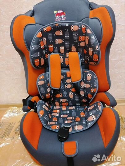 Автокресло Little Car Comfort, совы-оранжевый