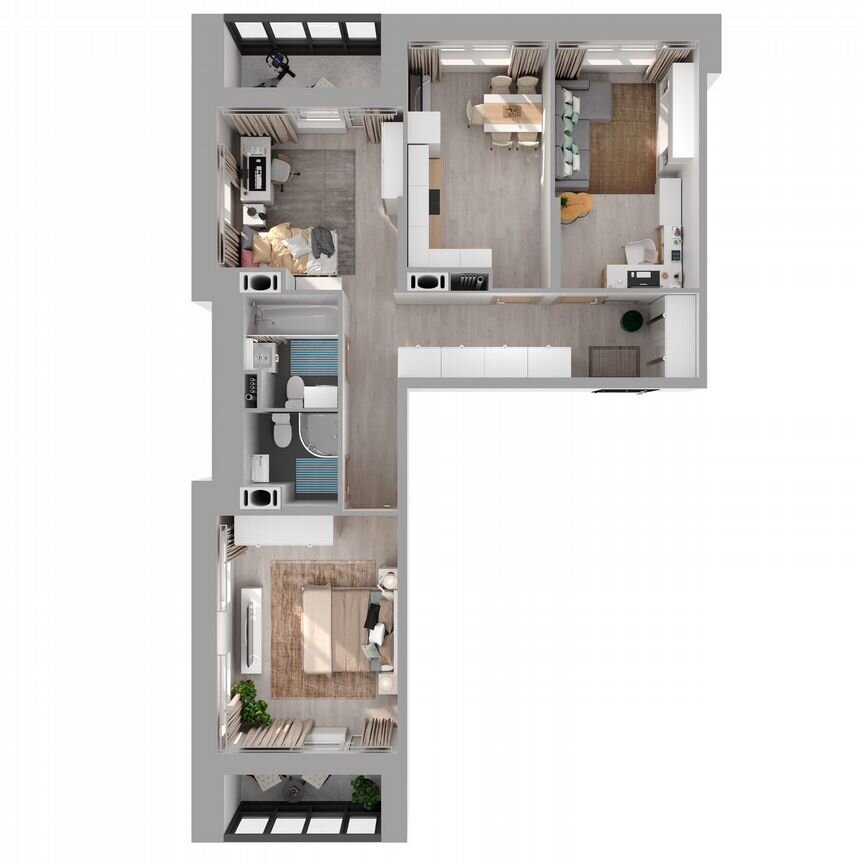 3-к. квартира, 75,5 м², 2/27 эт.
